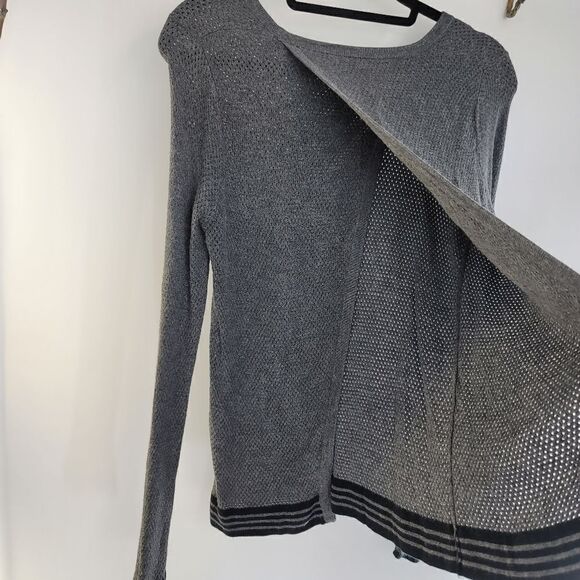 Rag and Bone jean gray open knit sweater - Picture 6 of 8